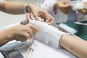 burn injury from electrical  accident
